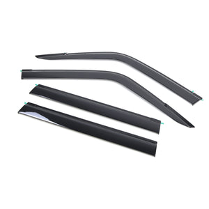 LC250 front window visors close up detail gloss black ABS finish