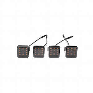 Close-up of durable, weather-resistant grille-mounted amber light kit for Toyota Land Cruiser LC250