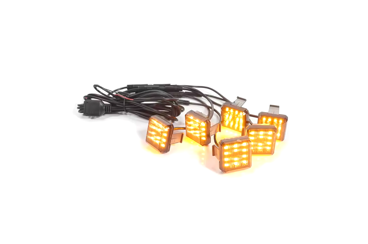 Amber Grille Light – Plug-and-Play - Toyota LC250 Grille Amber Light Kit – Constant Yellow Plug & Play Off-Road Lights