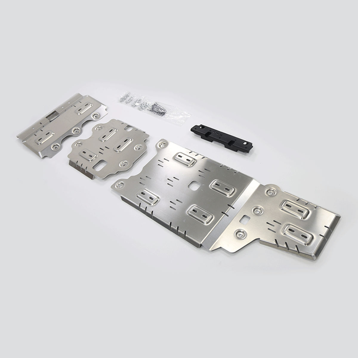 Toyota LC250 OEM mounting point bolt-on skid plate installation