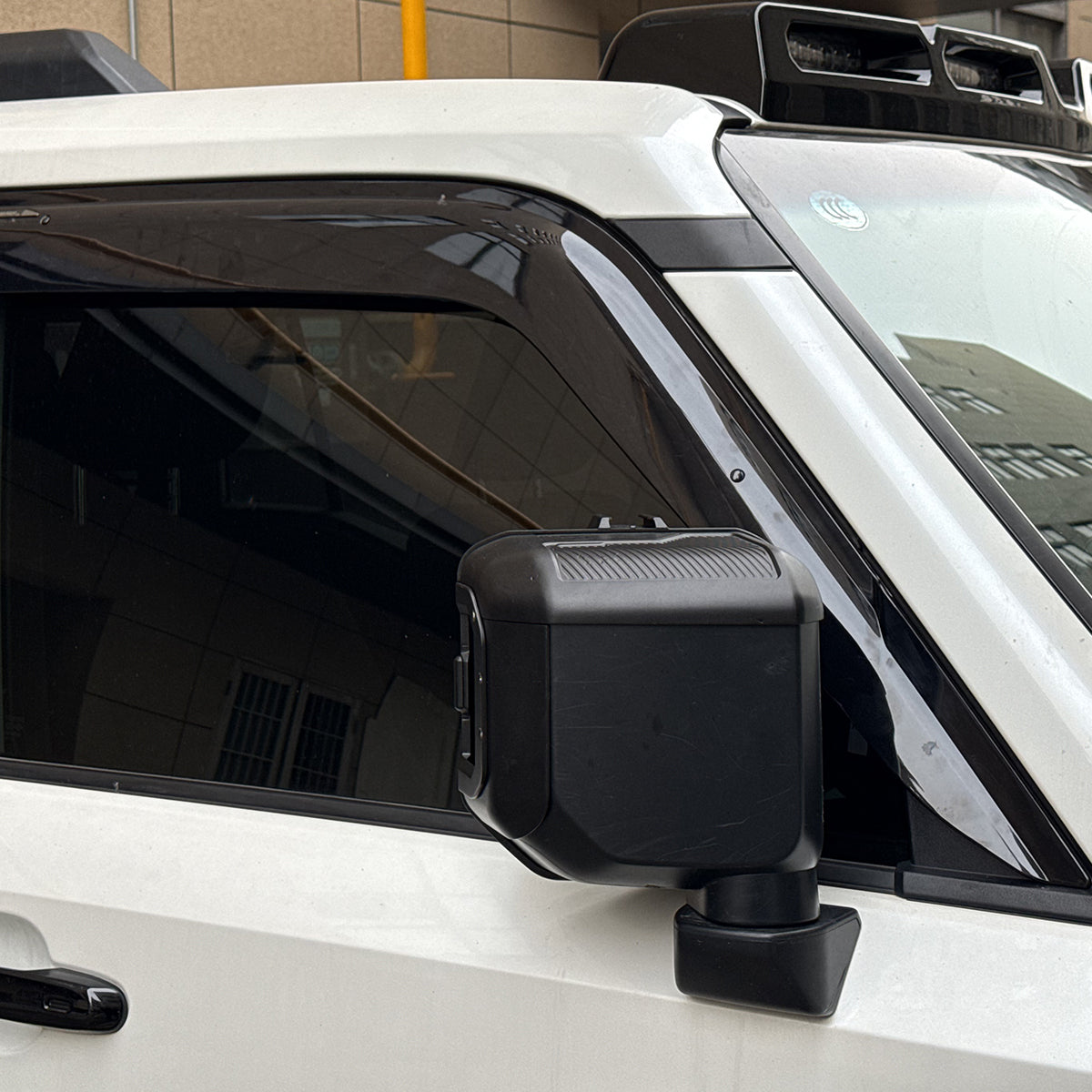 Toyota LC250 off road with window visors installed rugged styling