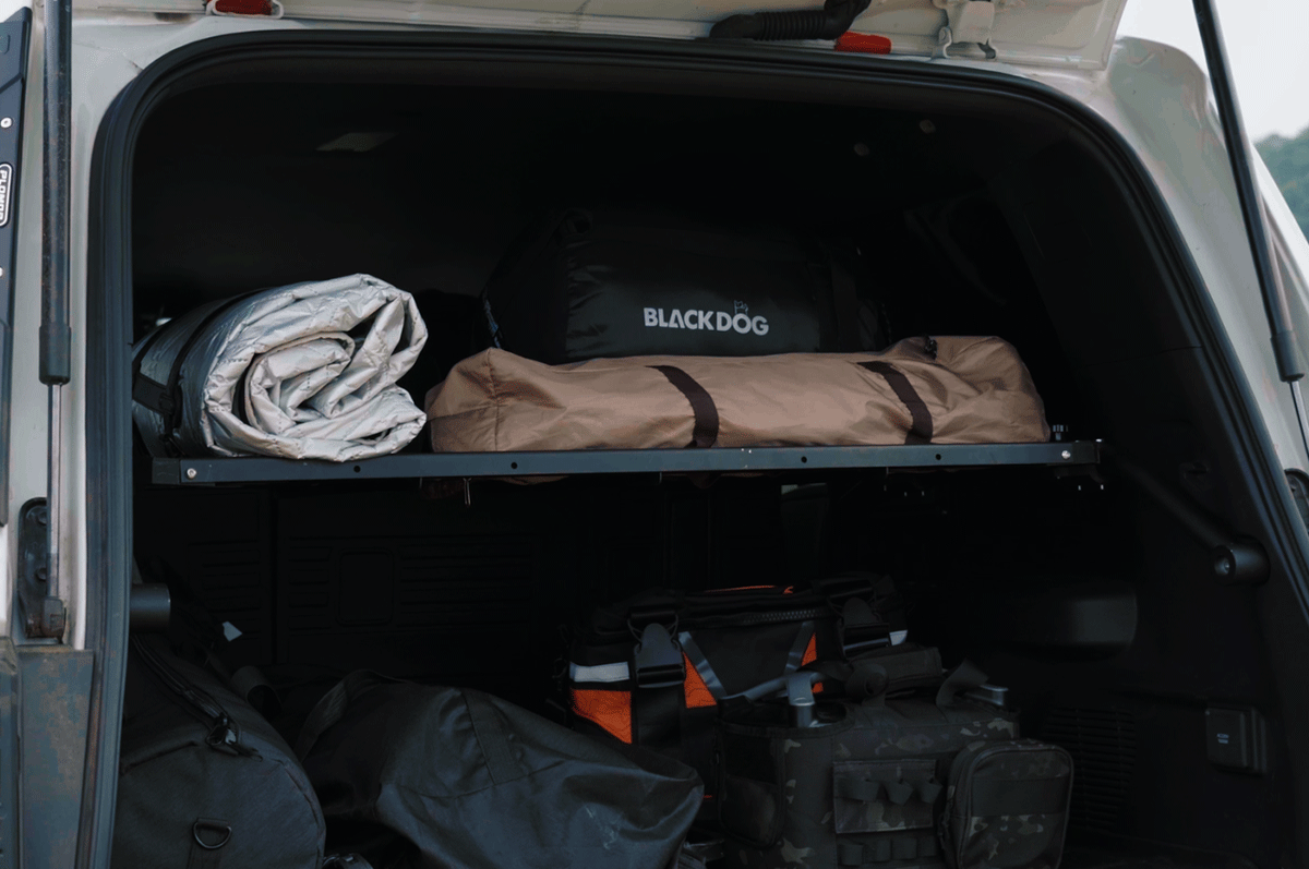 Premium Stainless Steel Construction - PLOMOR Stainless Steel Rear Cargo Shelf for Toyota Land Cruiser LC250 (2024+) | Boot Storage Rack