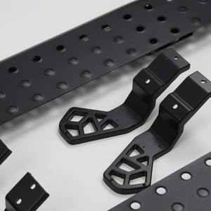 LC250 steel rock slider side steps for off-road protection