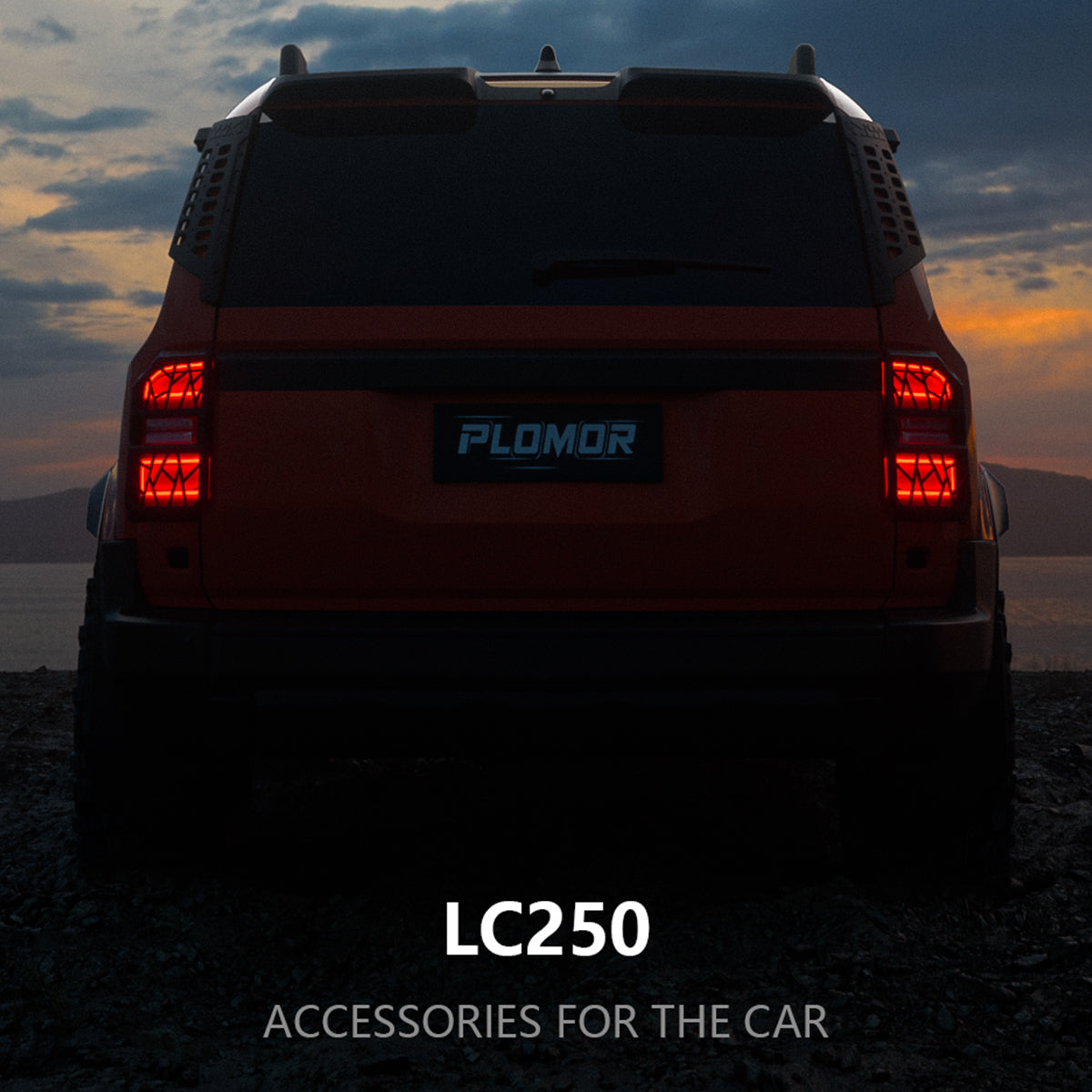 LC250 Tail Light Guards Front View