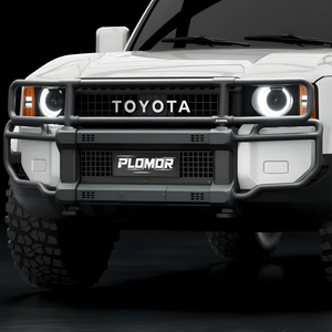 Front tube bumper installed on LC250 showing aggressive design and OEM-style integration