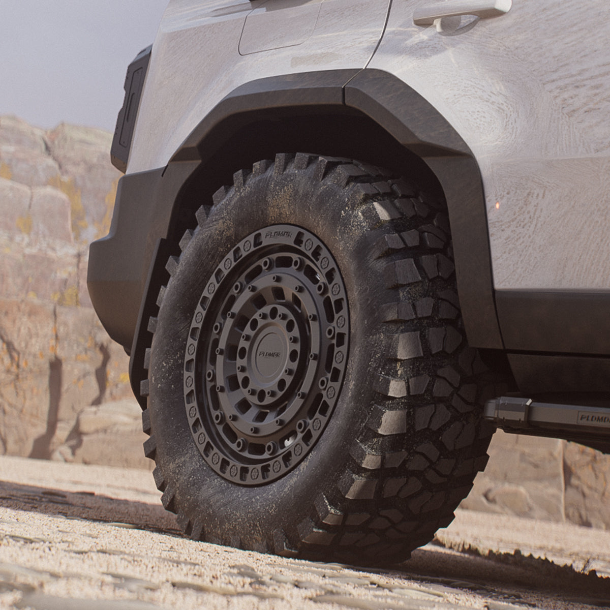 Toyota LC250 full vehicle with PLOMOR wide body fender fla
