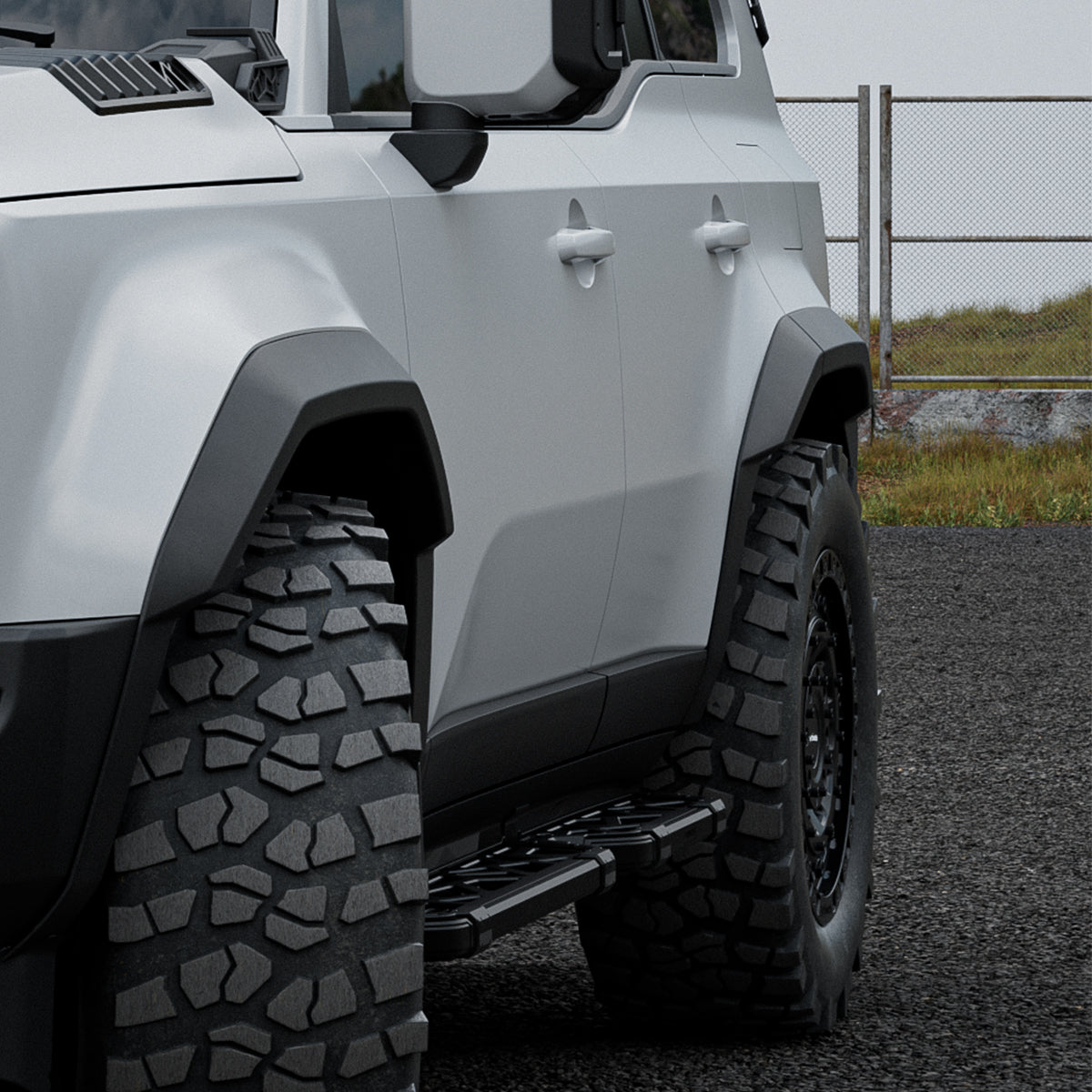 Toyota Land Cruiser 250 wide wheel arch fender flares for off-road use