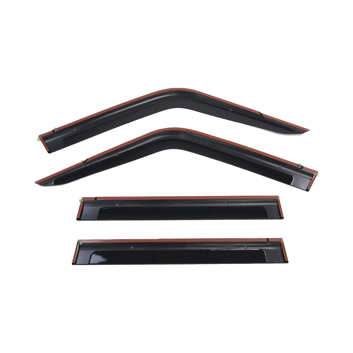 Toyota Land Cruiser LC250 window visors installed front view gloss black