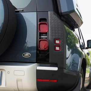 Land Rover Defender L663 with Chequer Kit Installed – Rear Light Guards