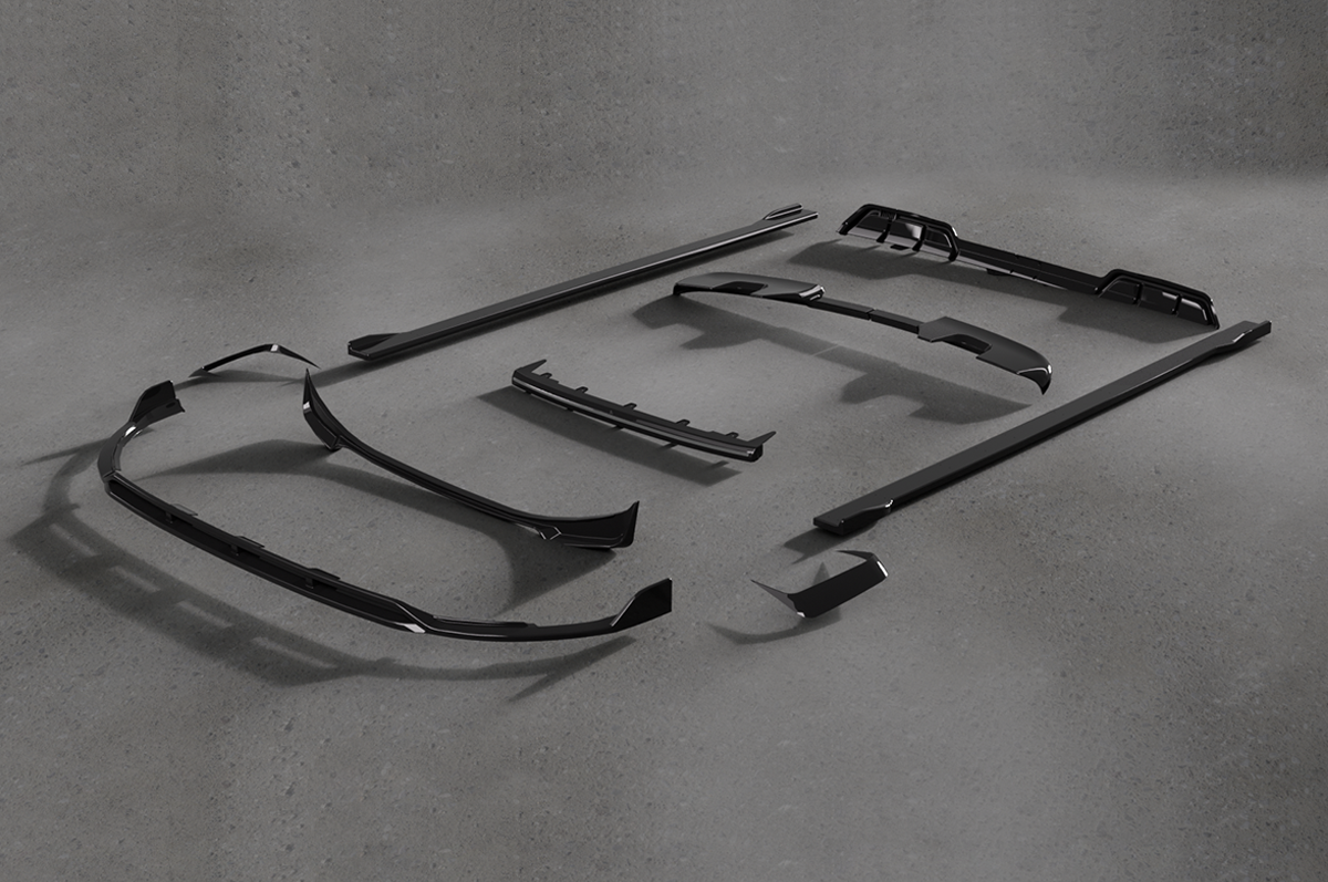 Ford Transit Body Kit by PLOMOR — Sporty Aero Look with OE-Style Fit - PLOMOR Gloss Black Small Body Kit for Ford Transit – ABS+PP with Integrated LED