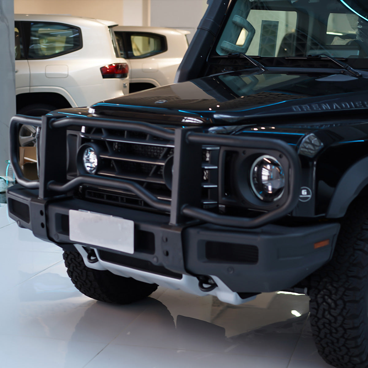 plomor-Front Bull Bar for INEOS Grenadier – Heavy-Duty Steel Grille Guard-6