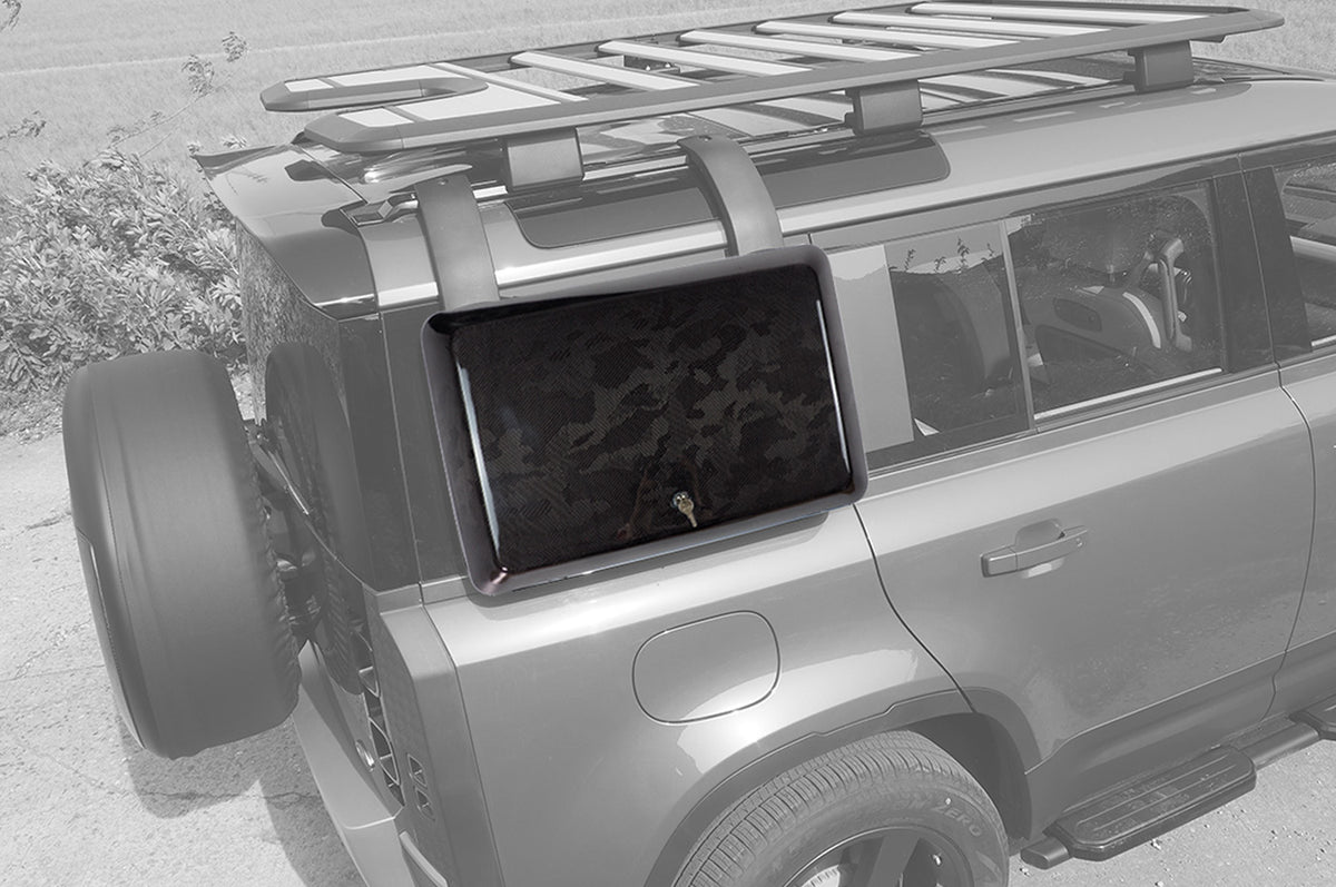 Camo Carbon Fibre Shell - PLOMOR Camouflage Carbon Fibre Side Storage Box for Land Rover Defender 90/110/130