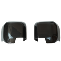 PLOMOR Carbon Fiber Mirror Cover installed on Land Rover Defender 90 front view