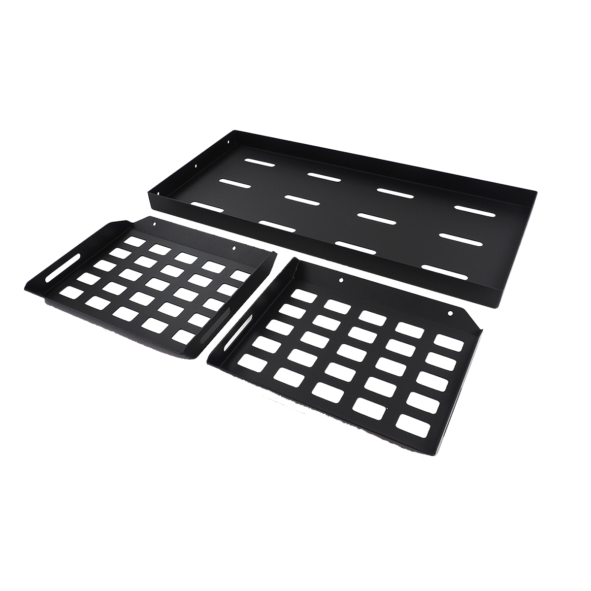 PLOMOR Defender 110 Rear Cargo Rack Angled View