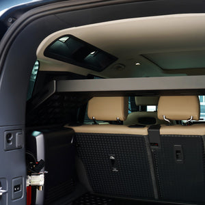 PLOMOR Defender 110 Rear Cargo Rack Installed Close-Up