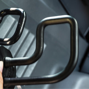 PLOMOR Rear Seat Recline Hook Installed Close-up on Defender 110