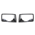 Front view of PLOMOR dry carbon headlight cover for Land Rover Defender 90/110/130