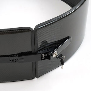 Side view of PLOMOR carbon spare wheel outer ring for Defender 90/110/130 (L663)
