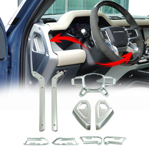 PLOMOR Pearl Nickel Interior Trim Kit for Land Rover Defender 90 110 130