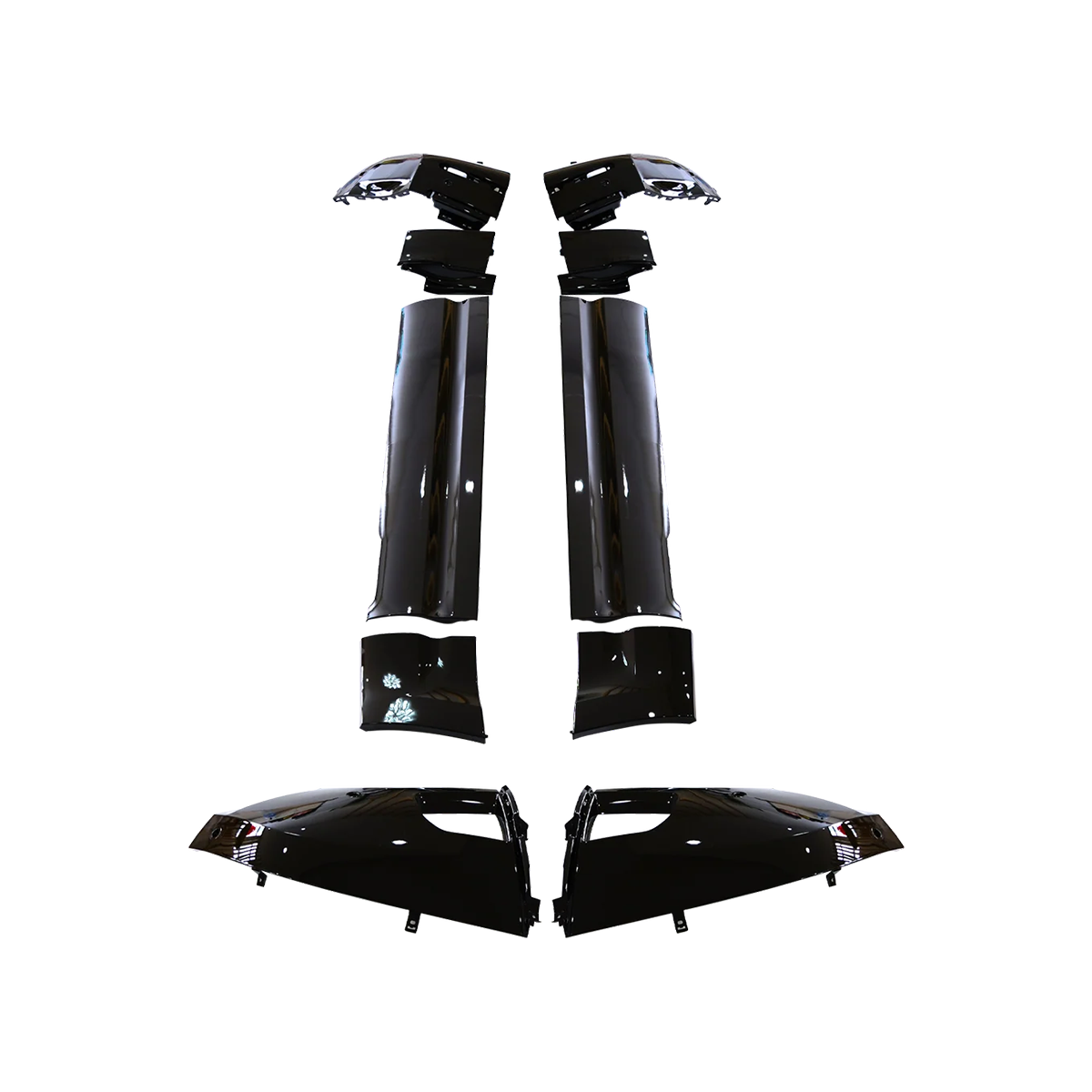 PLOMOR gloss black side moulding panel for Land Rover Defender 90