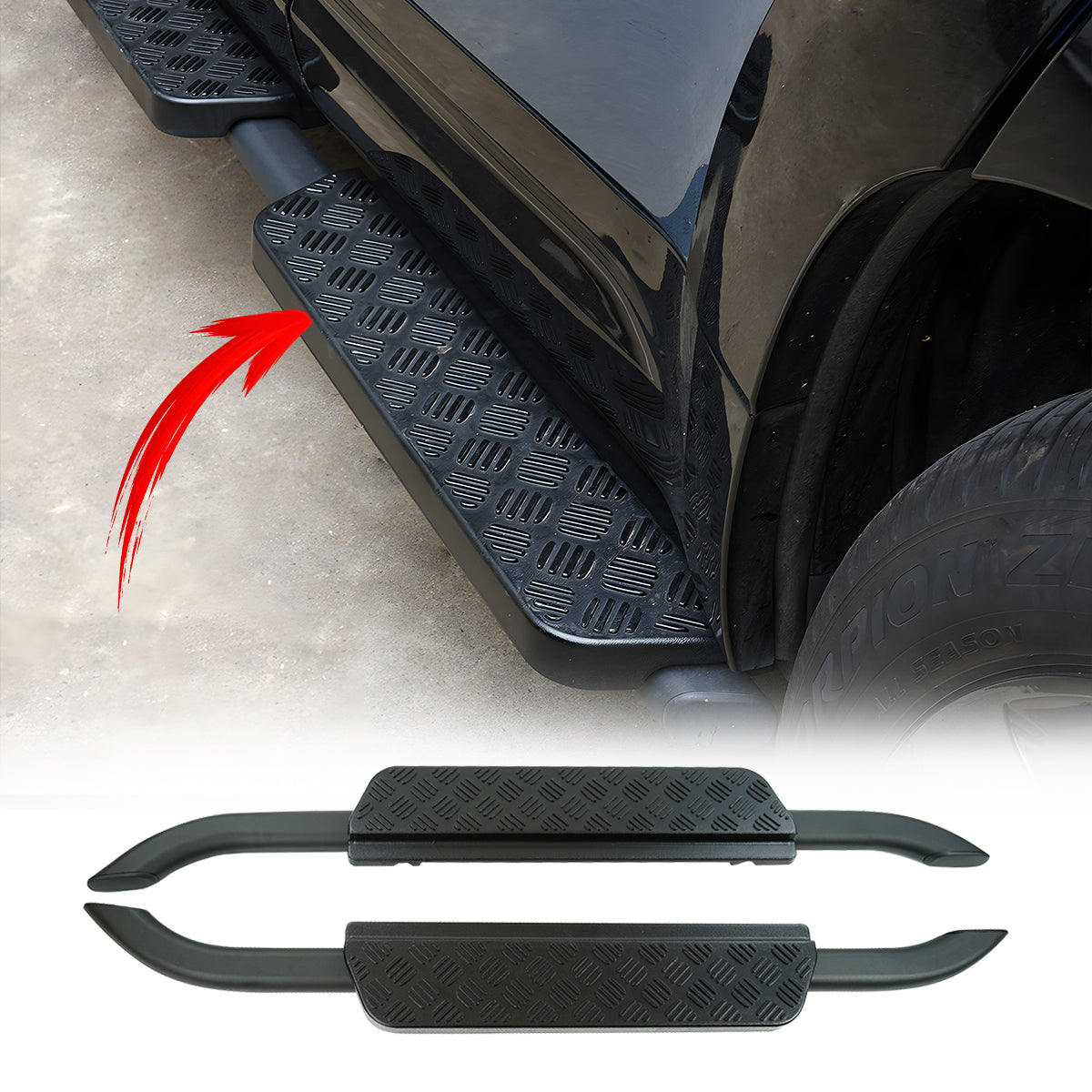 PLOMOR retro side steps for Land Rover Defender 90 110 L663