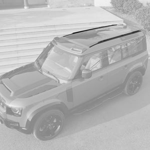 PLOMOR Defender 90/110 Roof Rack Installed Front View