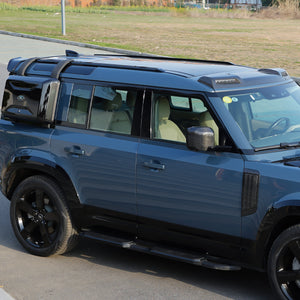PLOMOR Defender 90/110 Roof Rack Installed Side Profile
