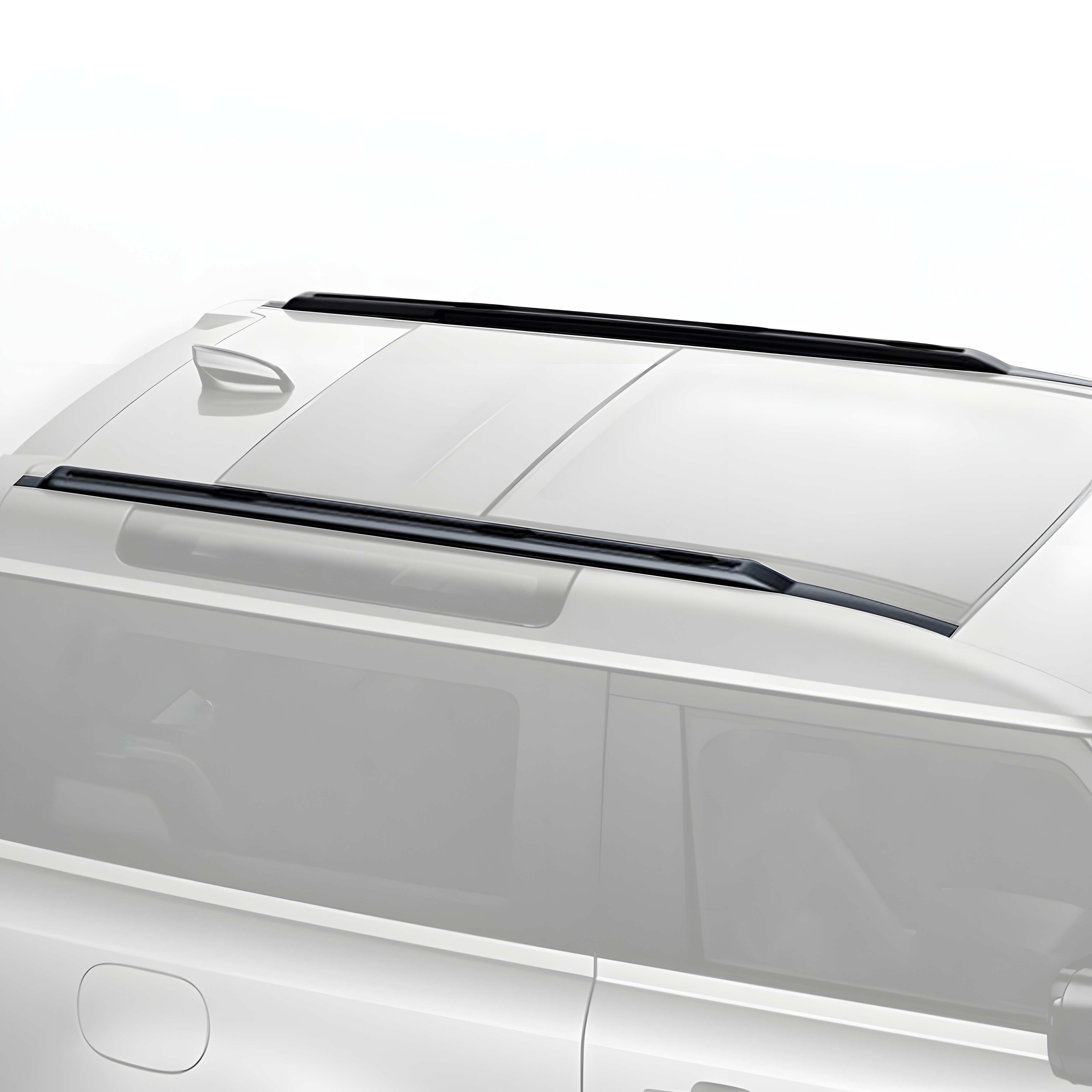 PLOMOR Defender 90/110 Roof Rack Installed Top View