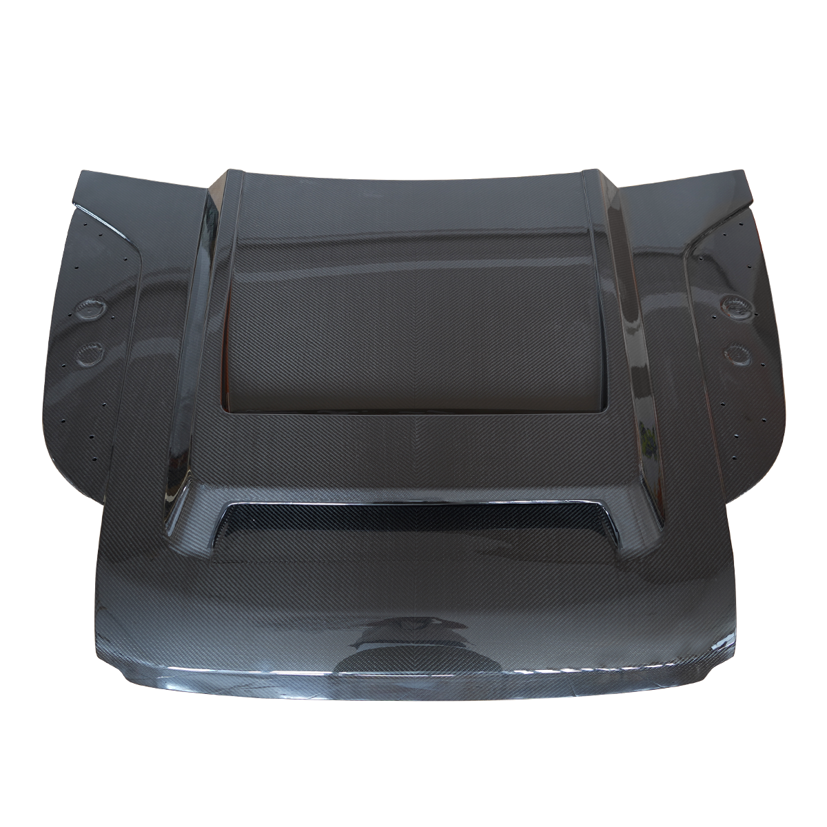 PLOMOR Defender 90 carbon fiber engine hood front view