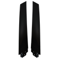 PLOMOR Gloss Black A-Pillar Trim Front View – Land Rover Defender