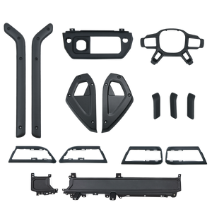 PLOMOR matte carbon fiber interior trim kit for Land Rover Defender