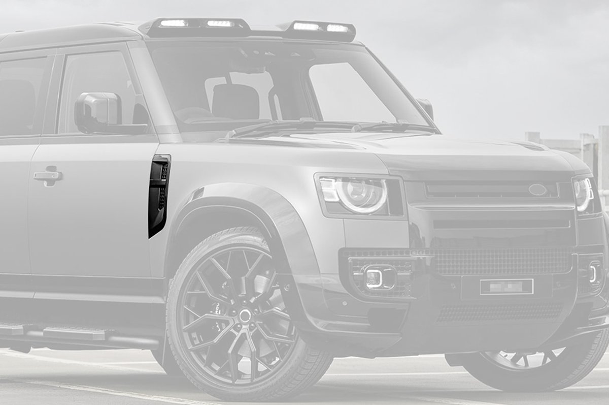 OEM-Inspired Design - PLOMOR Defender 90/110/130 Fender Vent Kit – Carbon Fiber / Gloss Black ABS