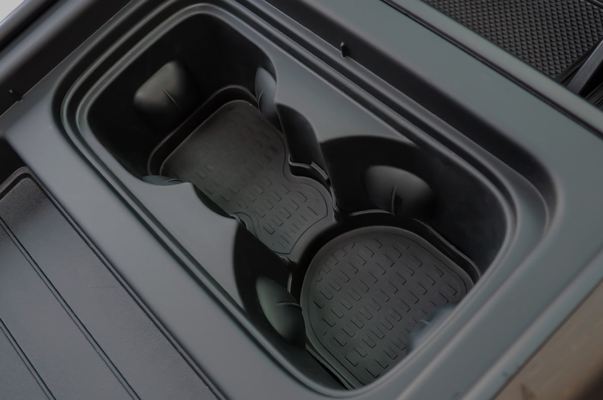 Durable Flexible TPE Material - PLOMOR Land Rover Defender 90/110 TPE Cup Holder Insert Mat – Anti-Slip OEM Fit Liner