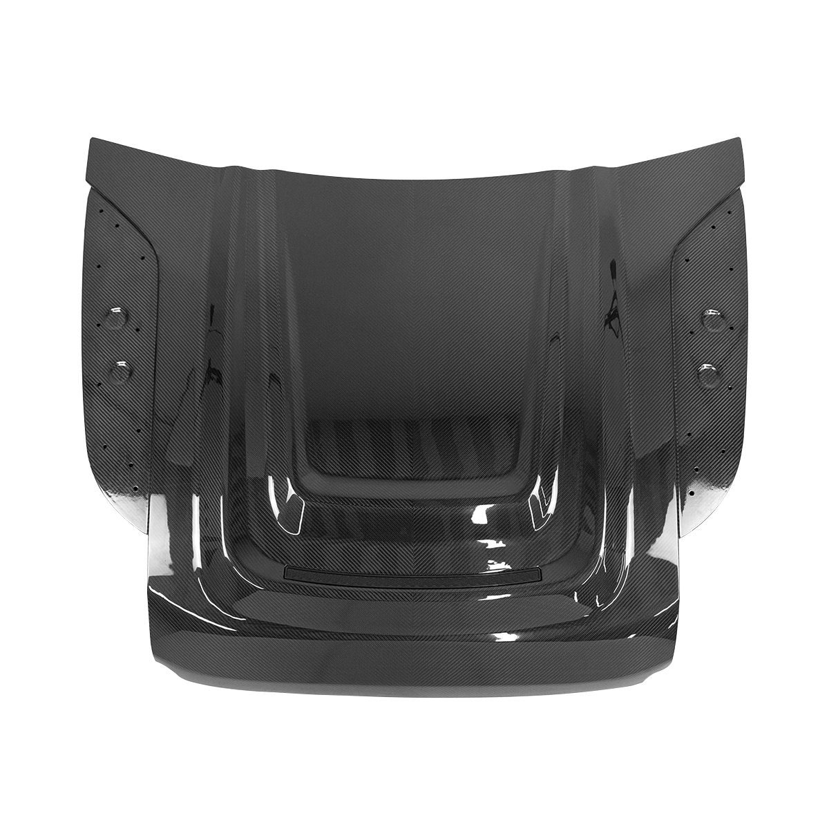 PLOMOR Dry Carbon Bonnet for Land Rover Defender 90/110/130 – Front View