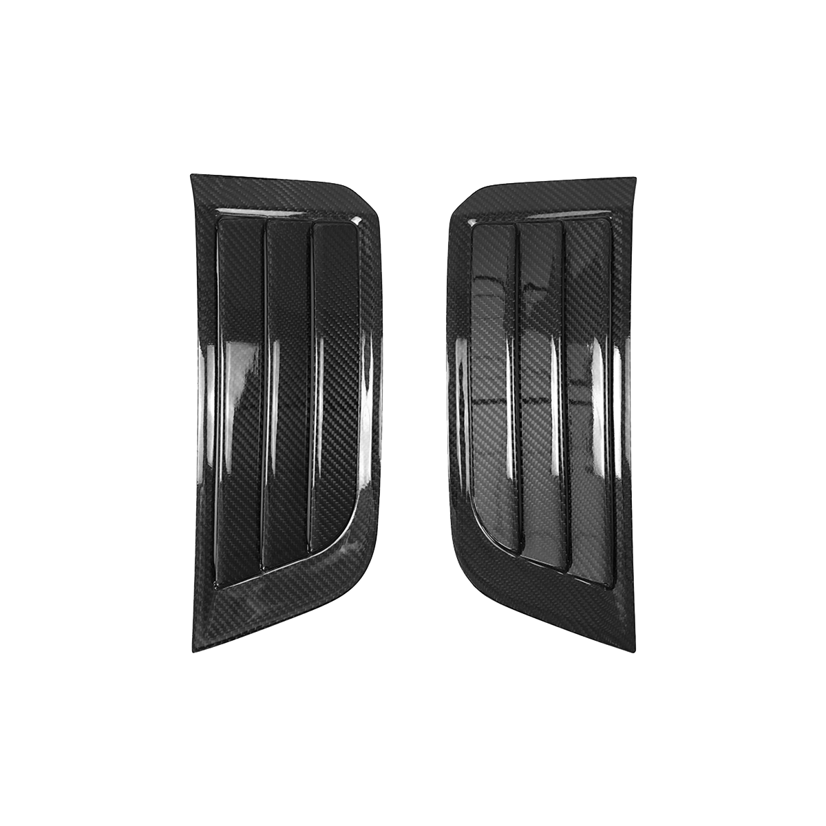 PLOMOR Defender fender vent kit carbon fiber and gloss black ABS