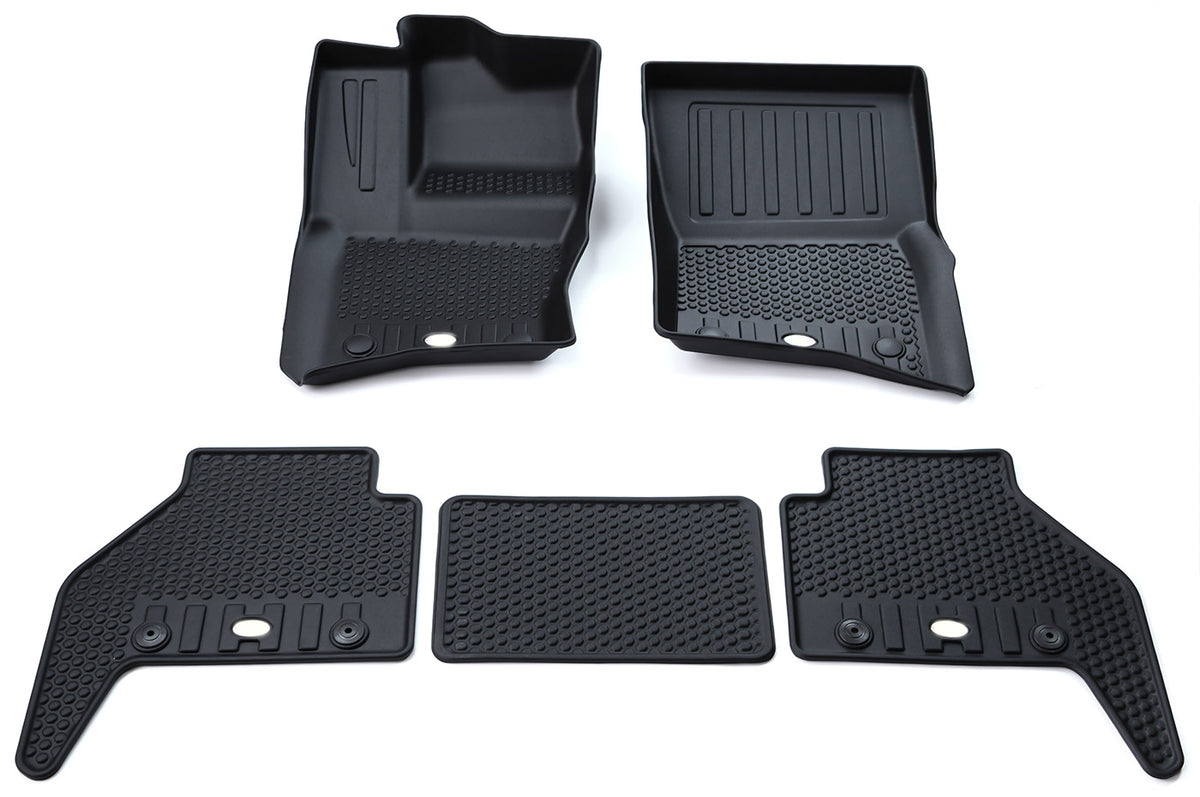 	Anti-Slip Design - PLOMOR All-Weather Floor Mats for Land Rover Defender 90/110 (LHD/RHD) – Waterproof Heavy Duty