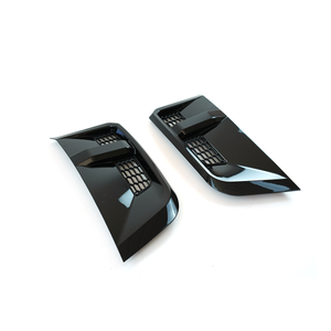 Gloss black ABS side vent cover detail for Defender