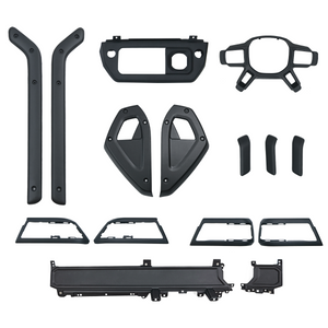 Grab handle carbon fiber interior trim detail for Land Rover Defender