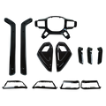 PLOMOR gloss black interior trim kit overview for Defender 90/110/130