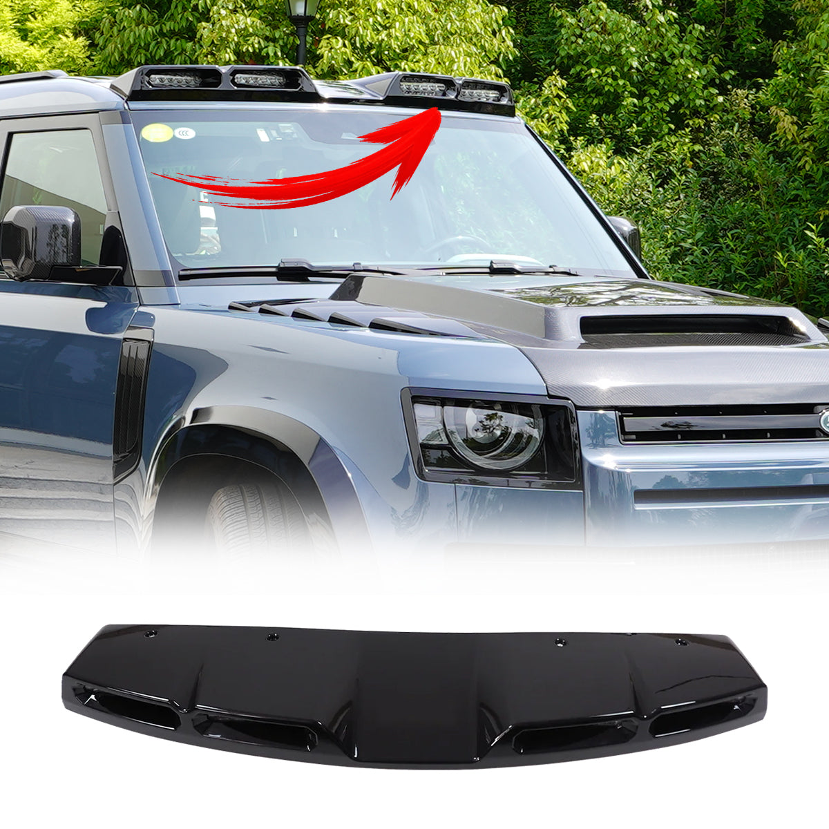 PLOMOR 4-LED roof light bar for Land Rover Defender L663