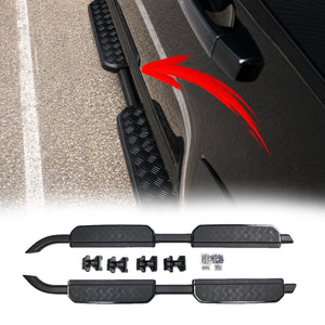 PLOMOR aluminium side steps for Land Rover Defender L663 90/110/130 in gloss black