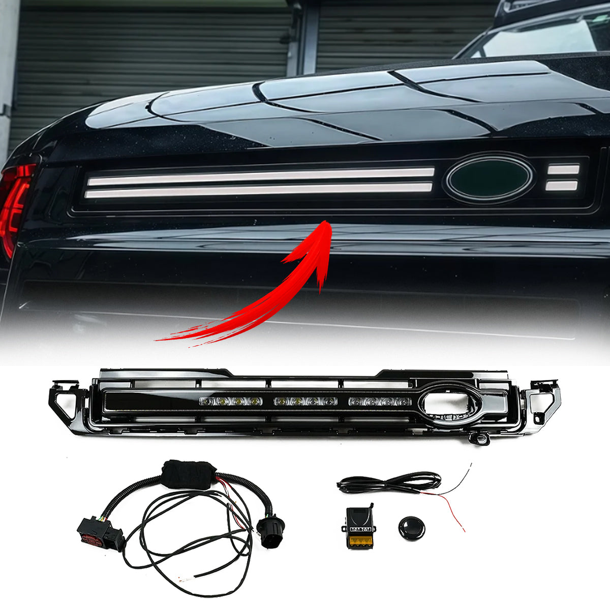 PLOMOR LED front grille for Land Rover Defender L663