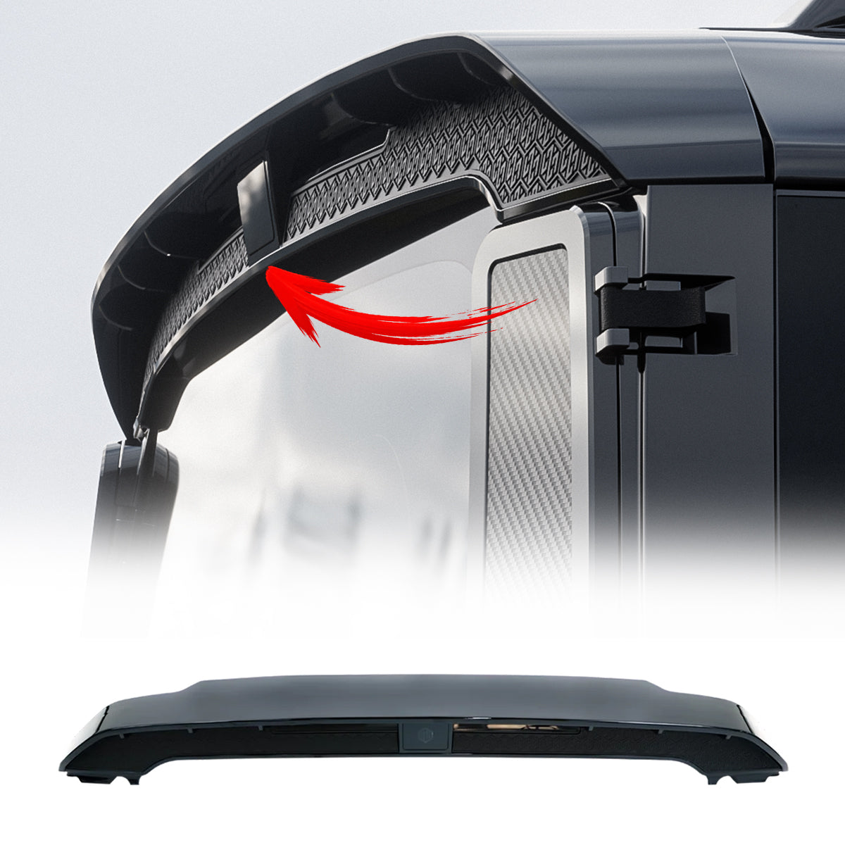 PLOMOR Defender L663 Rear Roof Spoiler