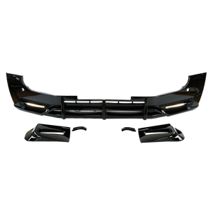 PLOMOR gloss black LED front lip splitter for Land Rover Defender 90/110