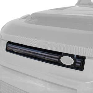Land Rover Defender LED grille installed showing night-time illumination