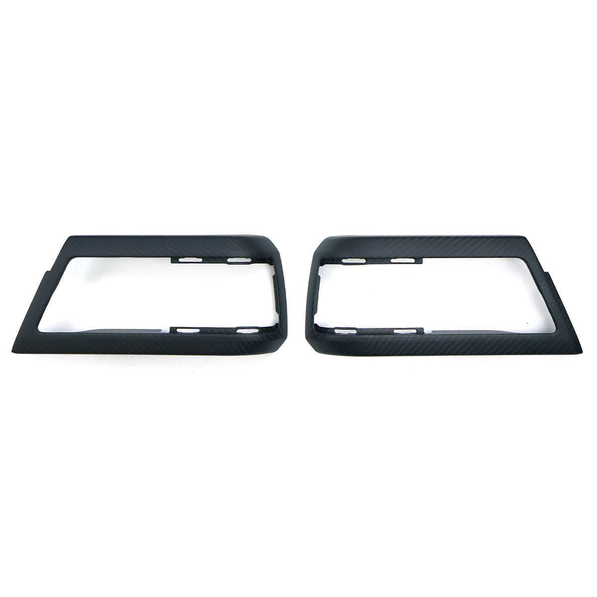 Close-up matte carbon fiber interior trim kit for Defender