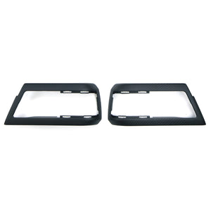 Close-up matte carbon fiber interior trim kit for Defender