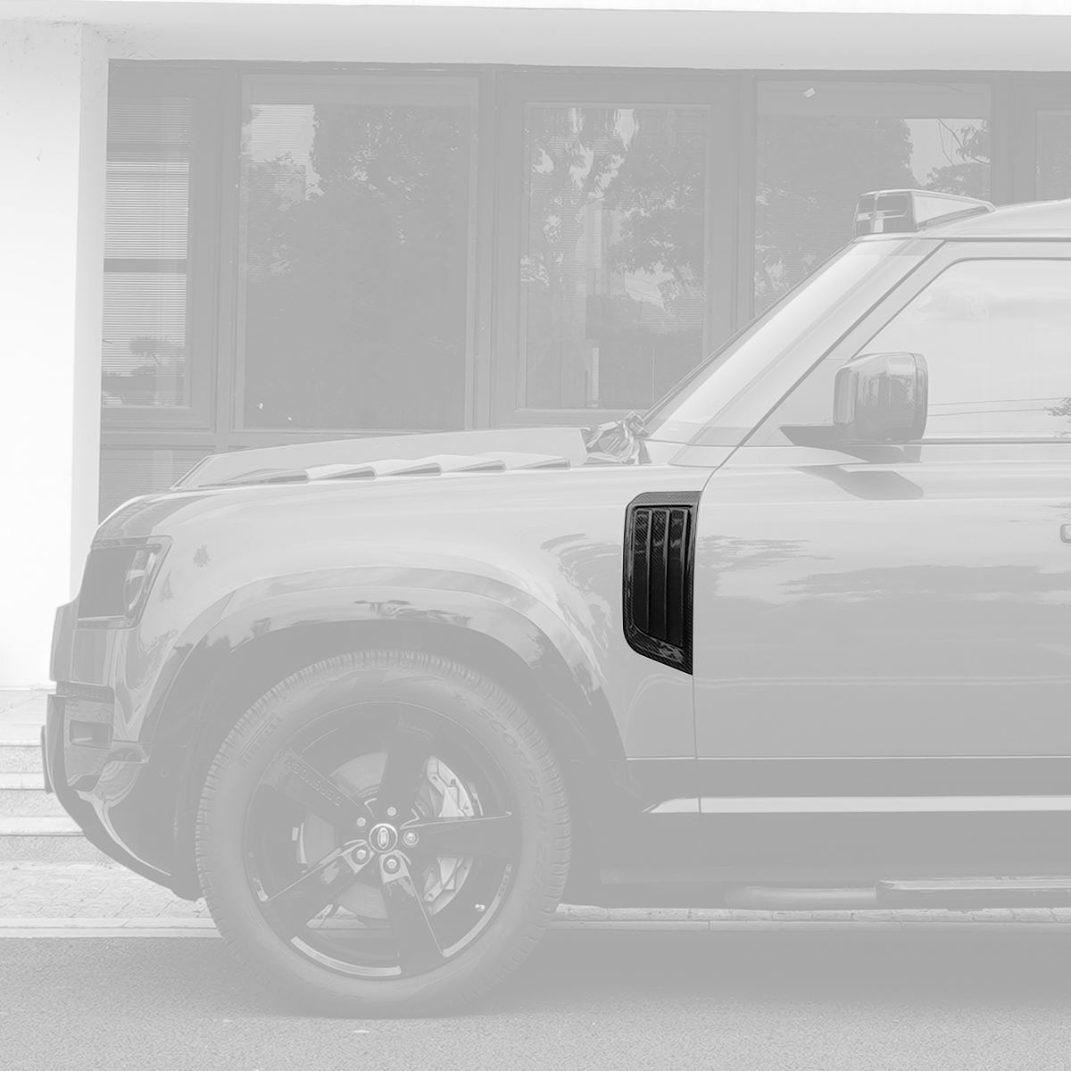 OEM replacement fender vent upgrade installed on Defender