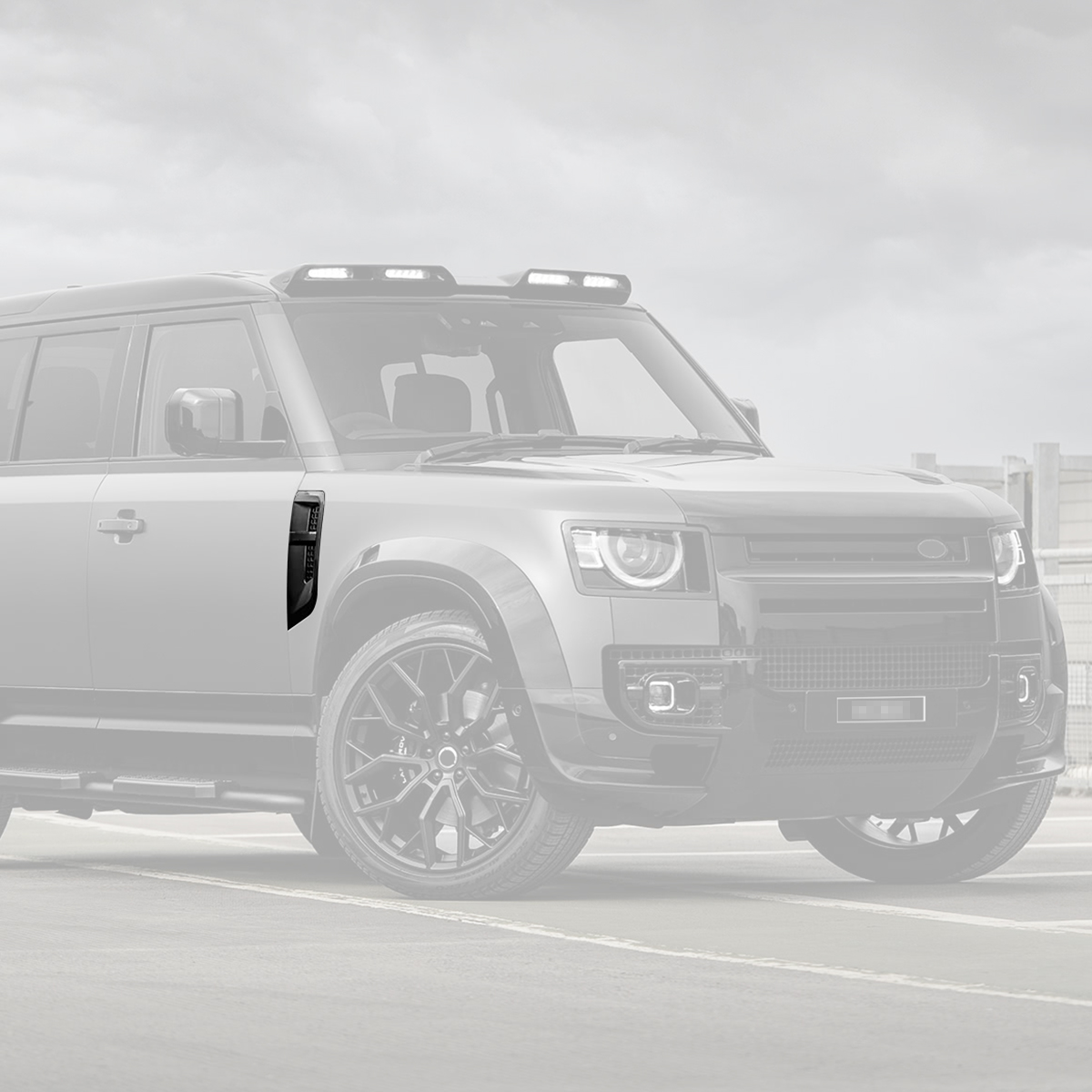 OEM replacement fender vent upgrade installed on Defender