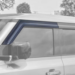 OEM style window deflectors clean installation on Defender